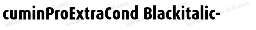cuminProExtraCond Blackitalic字体转换